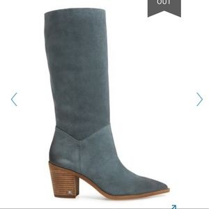 New Sam Edelman blue suede boots
